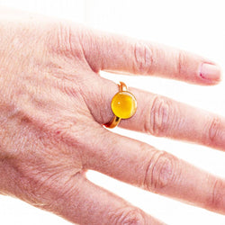 Bague en or jaune et citrine - Castafiore