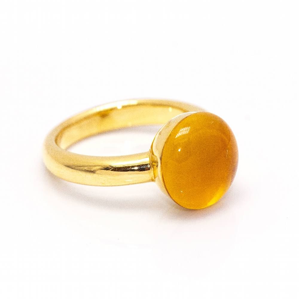 Bague en or jaune et citrine - Castafiore
