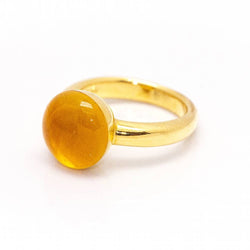 Bague en or jaune et citrine - Castafiore