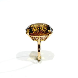 Bague en or jaune et citrine - Castafiore