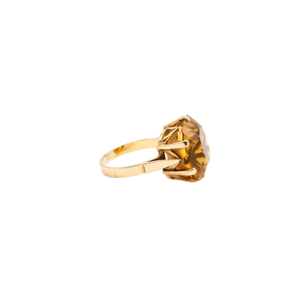 Bague en or jaune et citrine - Castafiore
