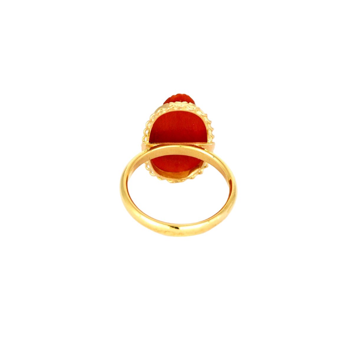 Bague en or jaune et corail - Castafiore