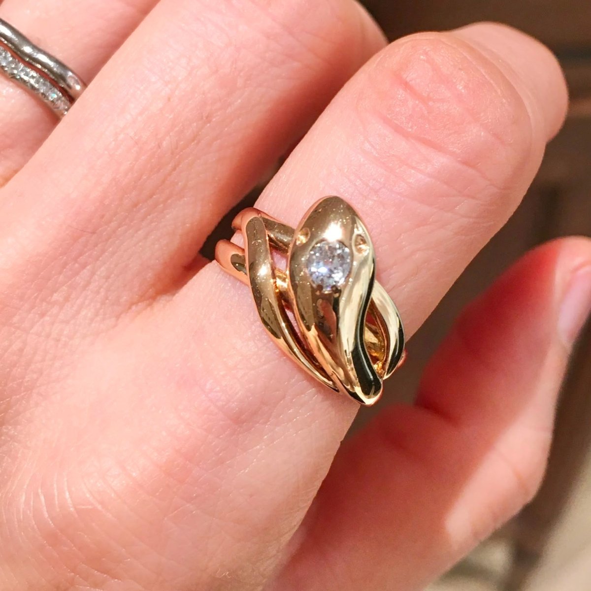 Bague en or jaune et diamant - Castafiore