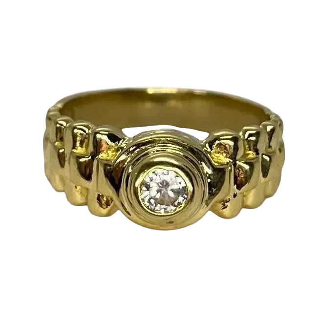 Bague en or jaune et diamant - Castafiore