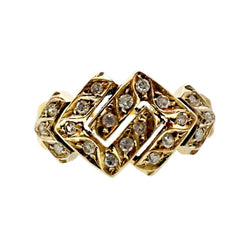 Bague en or jaune et diamant - Castafiore