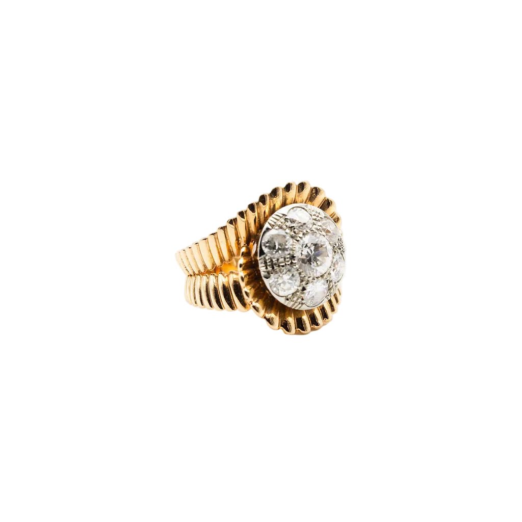 Bague en or jaune et diamant - Castafiore