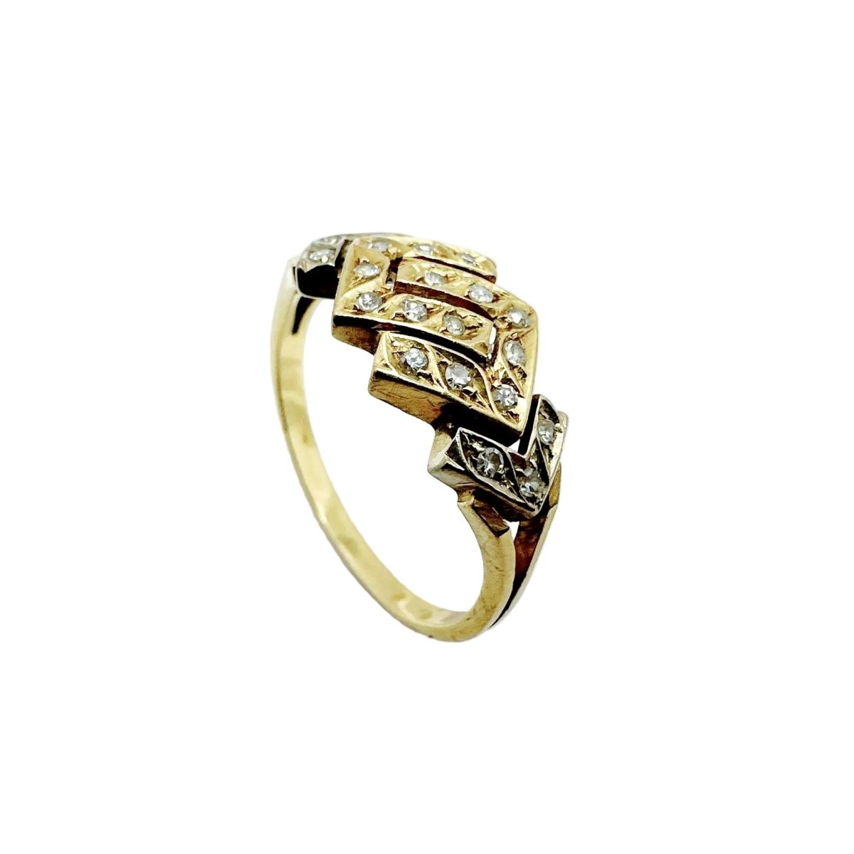 Bague en or jaune et diamant - Castafiore