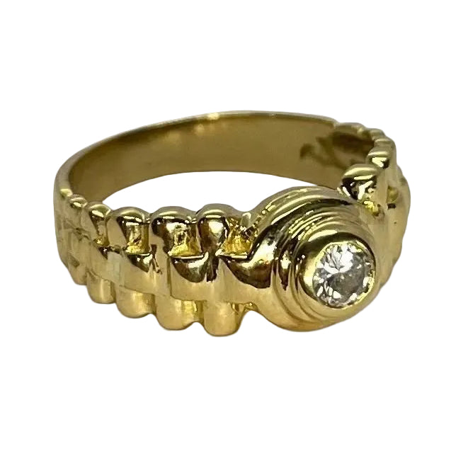 Bague en or jaune et diamant - Castafiore