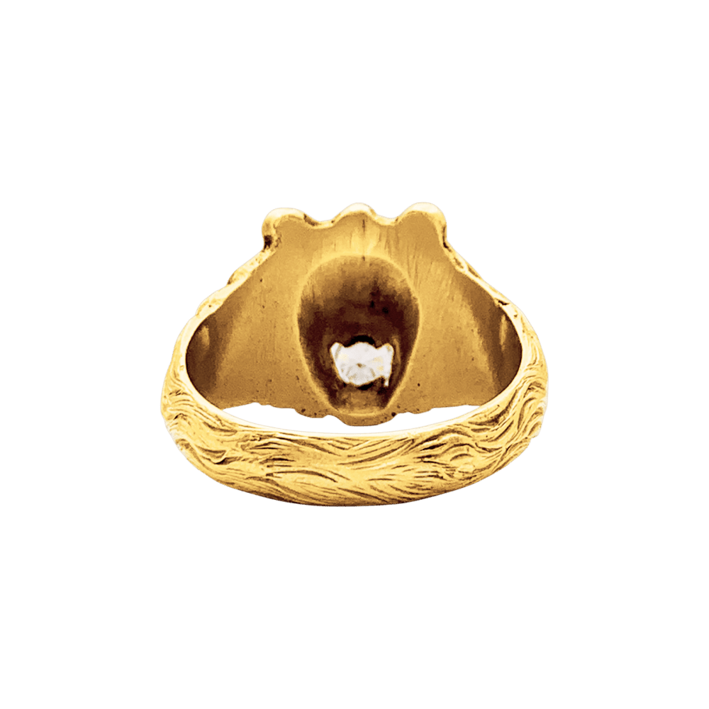 Ring "Lion", yellow gold, diamond.