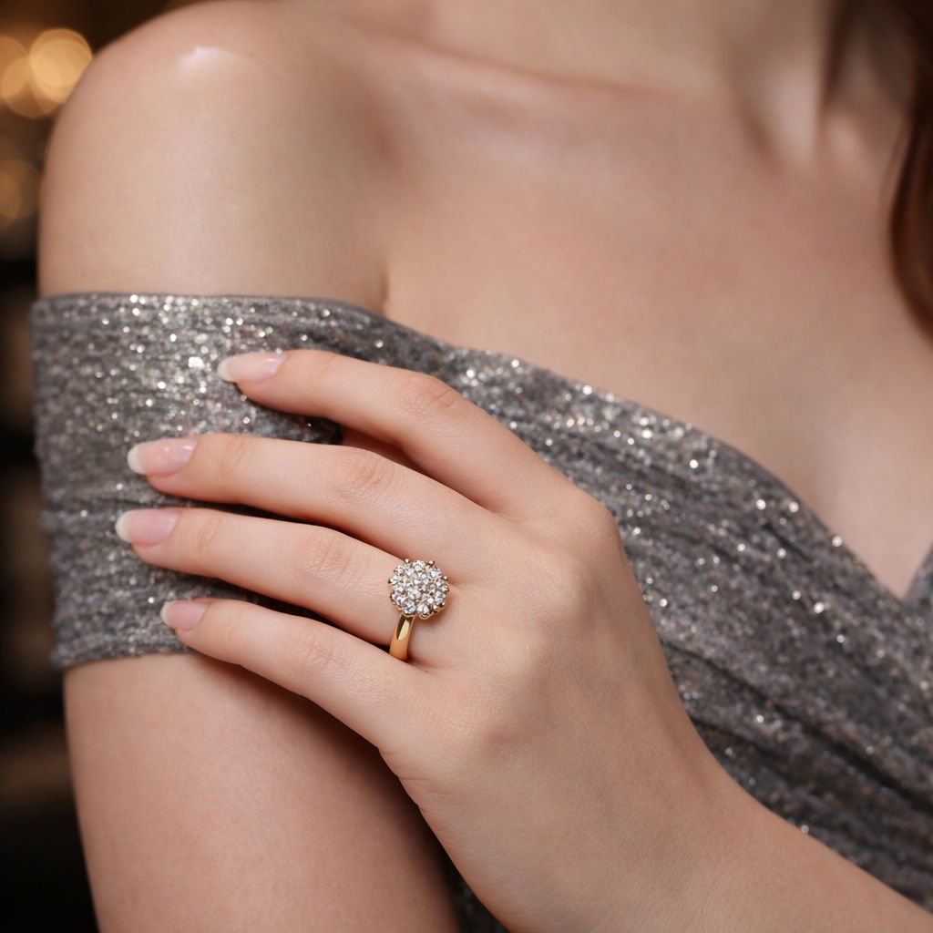 Bague en or jaune et diamant - Castafiore