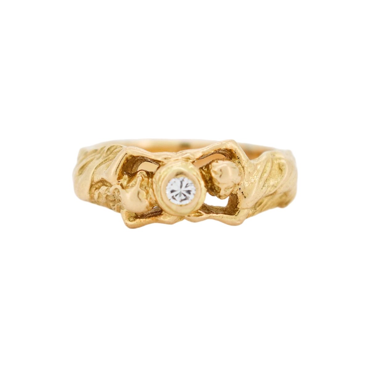 Bague en or jaune et diamant - Castafiore