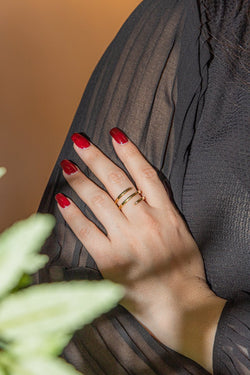 Bague en or jaune et diamant - Castafiore