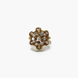 Bague en or jaune et diamants - Castafiore