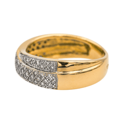 Bague en or jaune et diamants - Castafiore