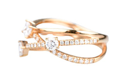 Bague en or jaune et diamants - Castafiore