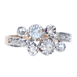 Bague en or jaune et diamants - Castafiore