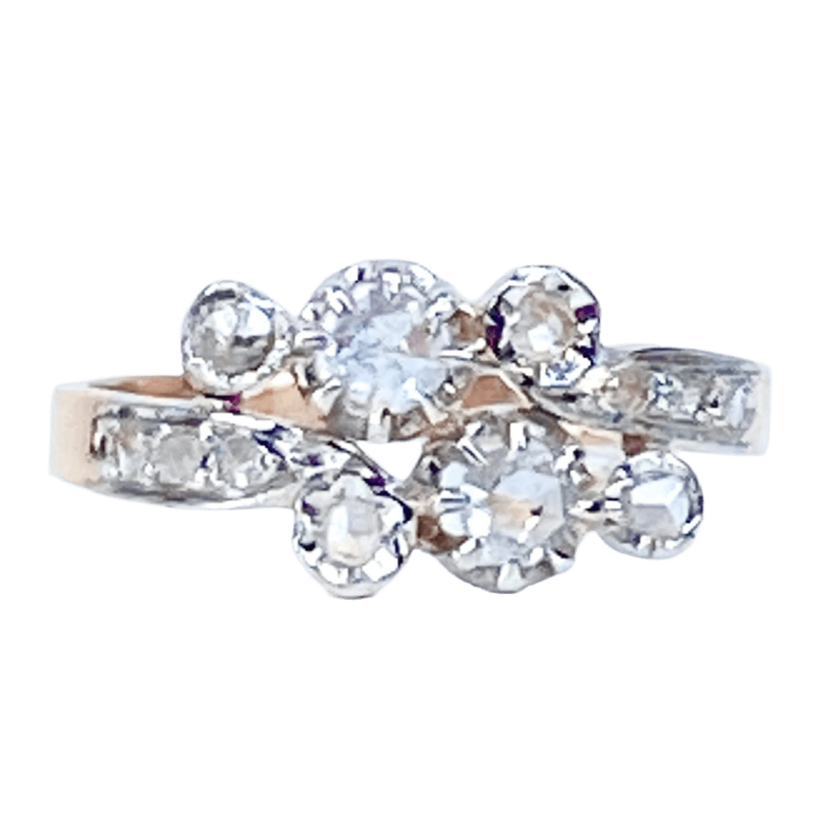 Bague en or jaune et diamants - Castafiore