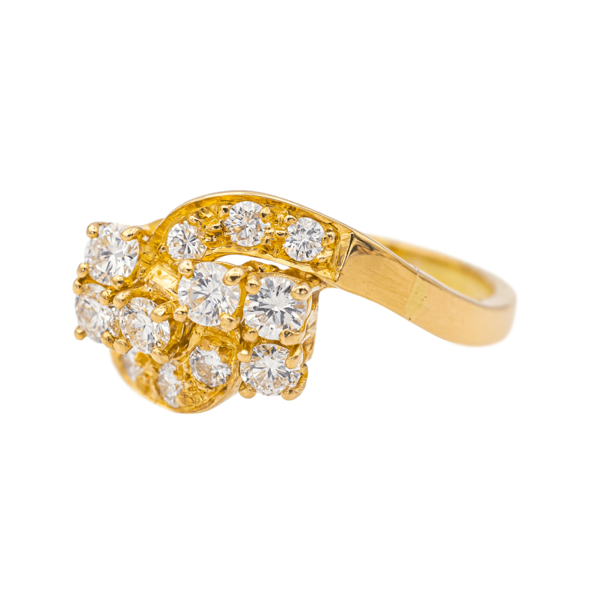 Bague en or jaune et diamants - Castafiore