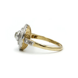 Bague en or jaune et diamants - Castafiore