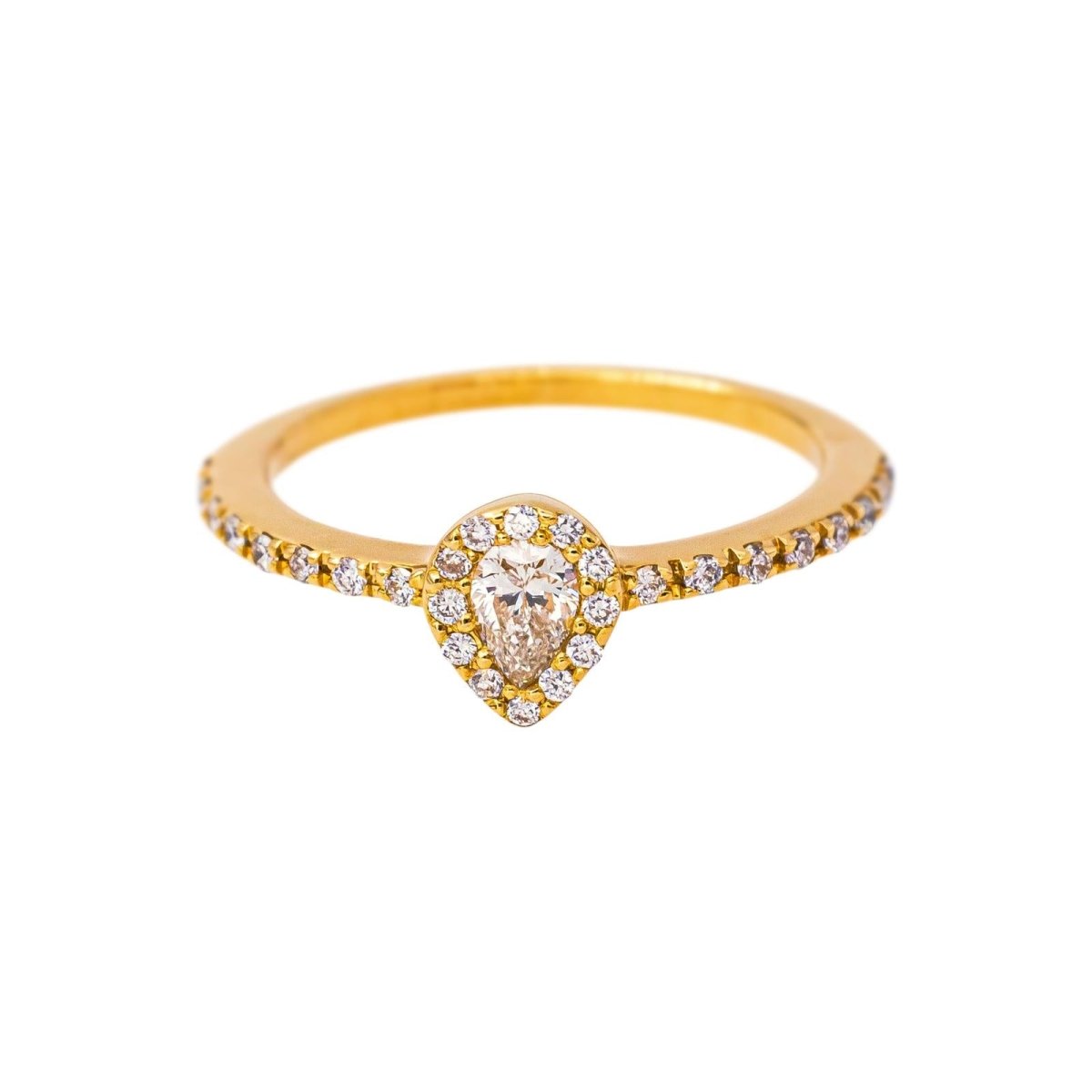 Bague en or jaune et diamants - Castafiore