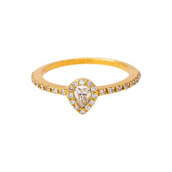 Bague en or jaune et diamants - Castafiore