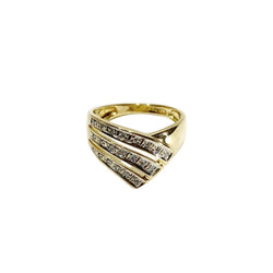 Bague en or jaune et diamants - Castafiore