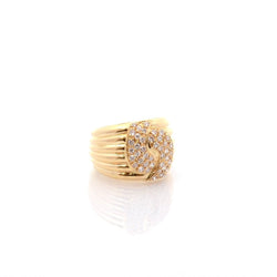 Bague en or jaune et diamants - Castafiore