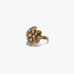 Bague en or jaune et diamants - Castafiore