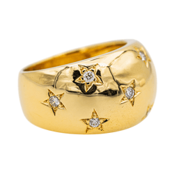 Bague en or jaune et diamants - Castafiore