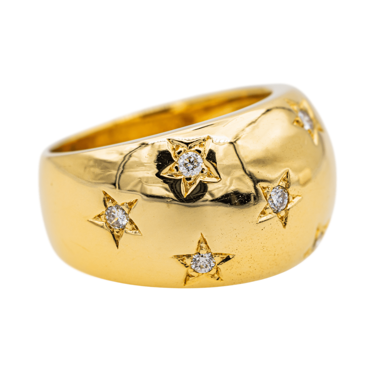 Bague en or jaune et diamants - Castafiore