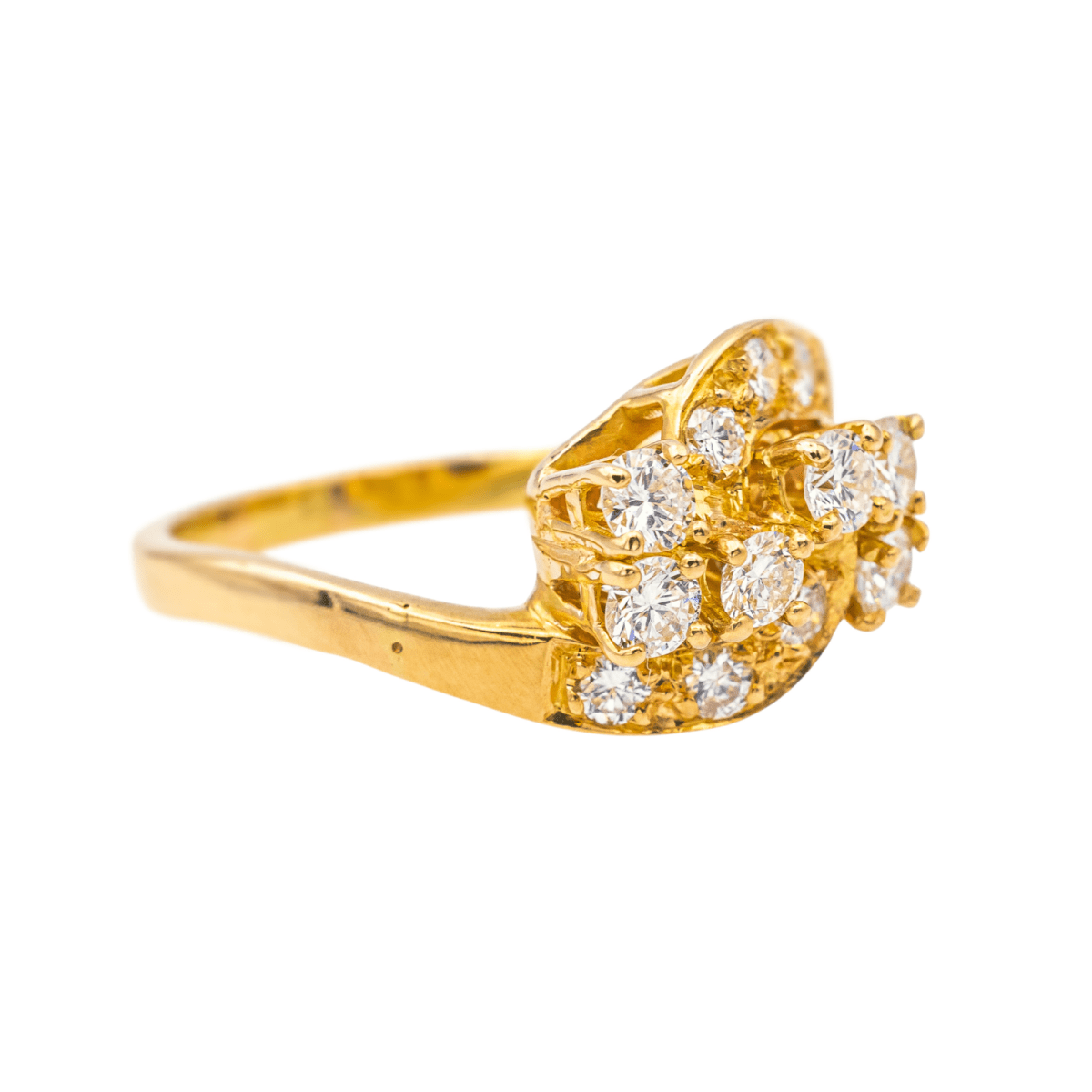 Bague en or jaune et diamants - Castafiore