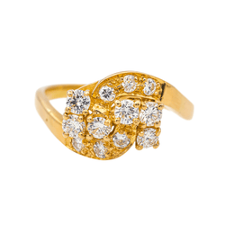 Bague en or jaune et diamants - Castafiore