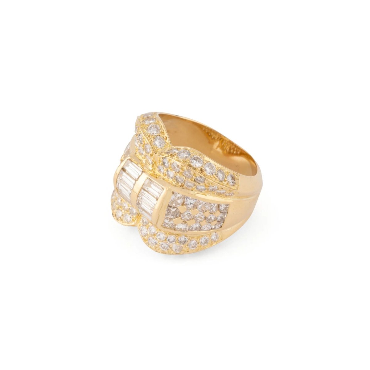 Bague en or jaune et diamants - Castafiore