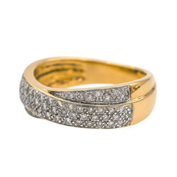 Bague en or jaune et diamants - Castafiore