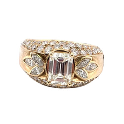 Bague en or jaune et diamants - Castafiore
