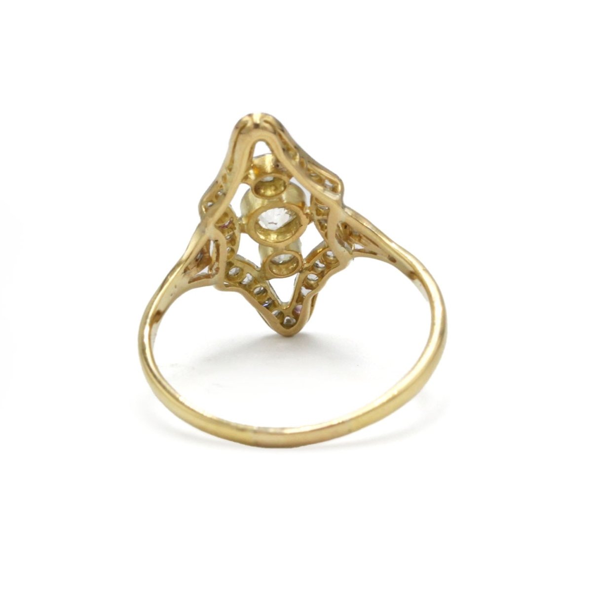 Bague en or jaune et diamants - Castafiore