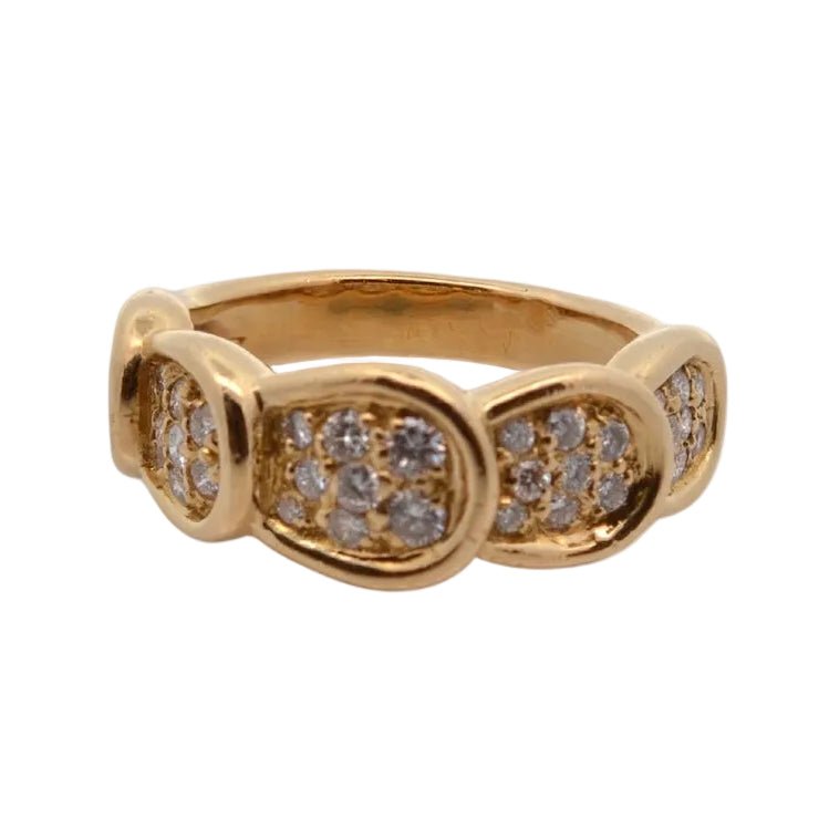 Bague en or jaune et diamants - Castafiore