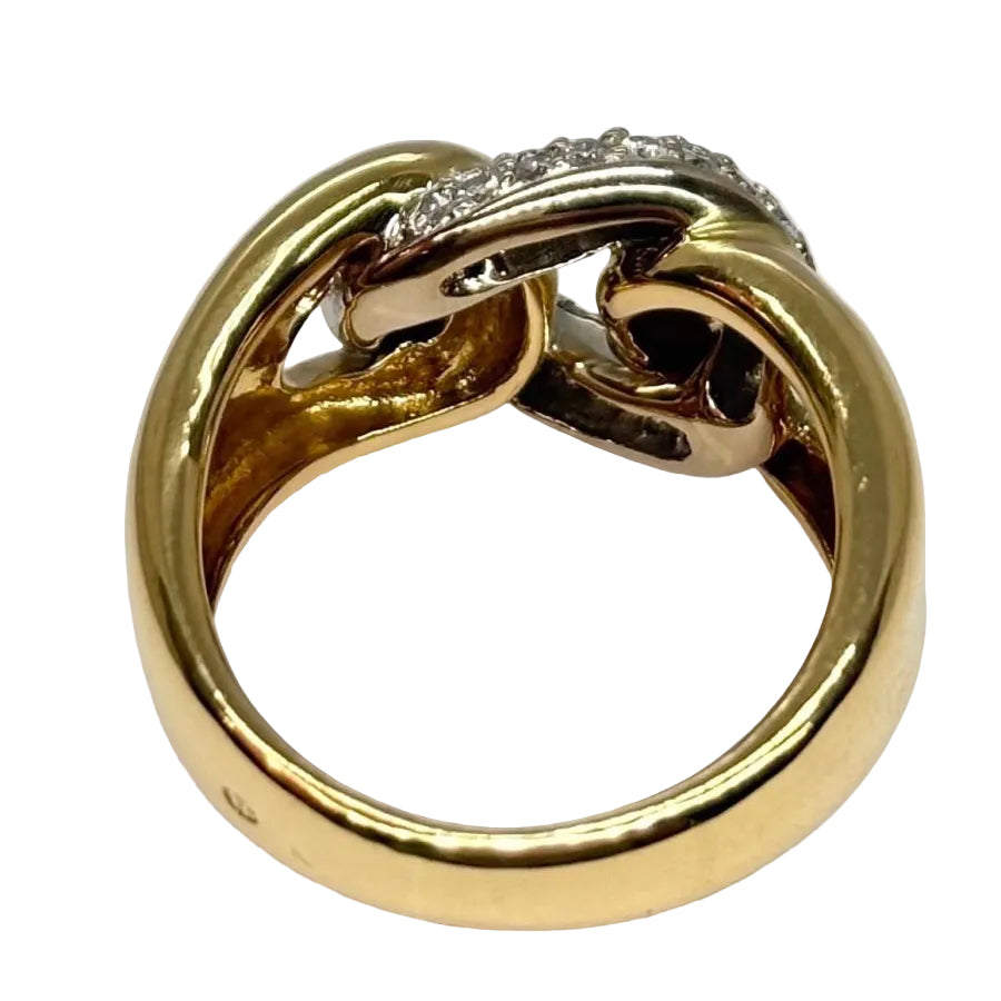 Bague en or jaune et diamants - Castafiore