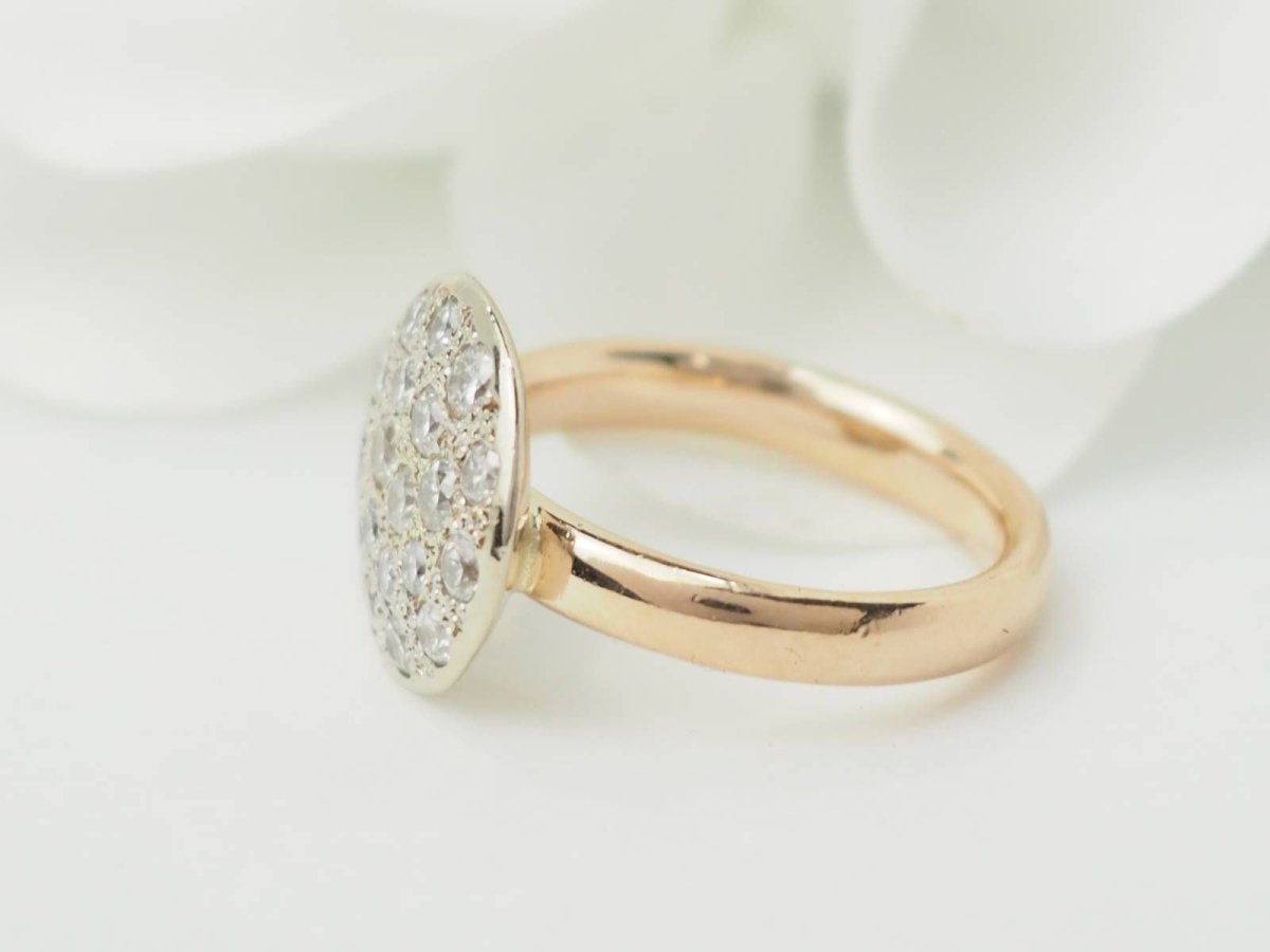 Bague en or jaune et diamants - Castafiore