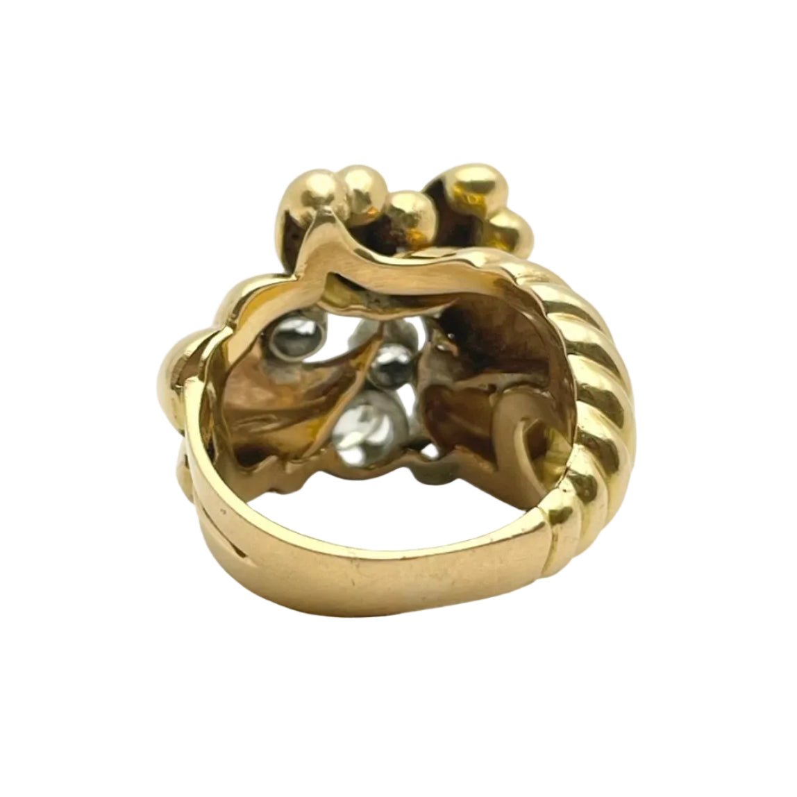 Bague en or jaune et diamants - Castafiore