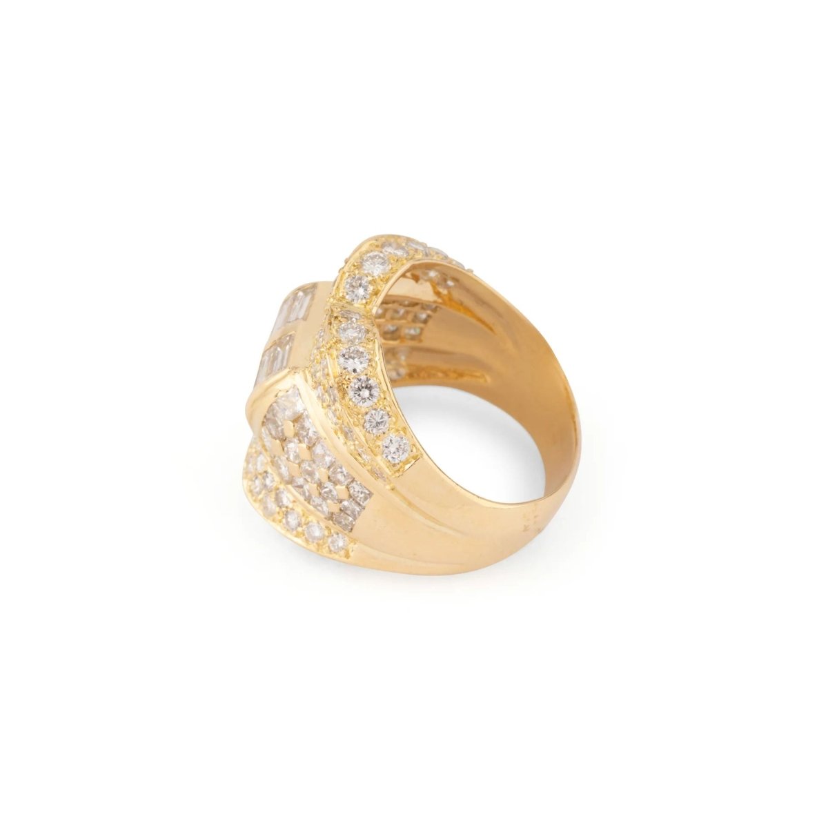 Bague en or jaune et diamants - Castafiore