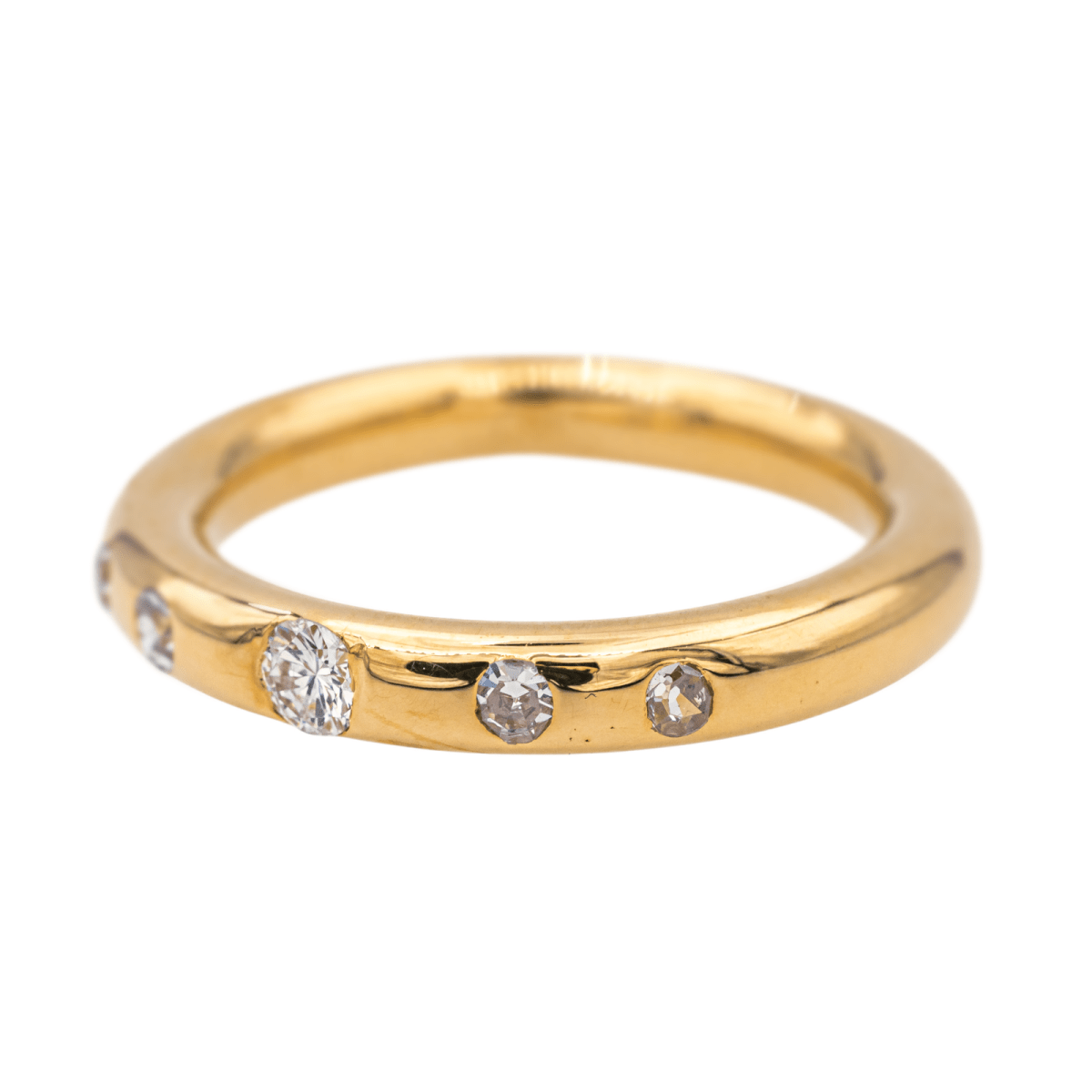 Bague en or jaune et diamants - Castafiore