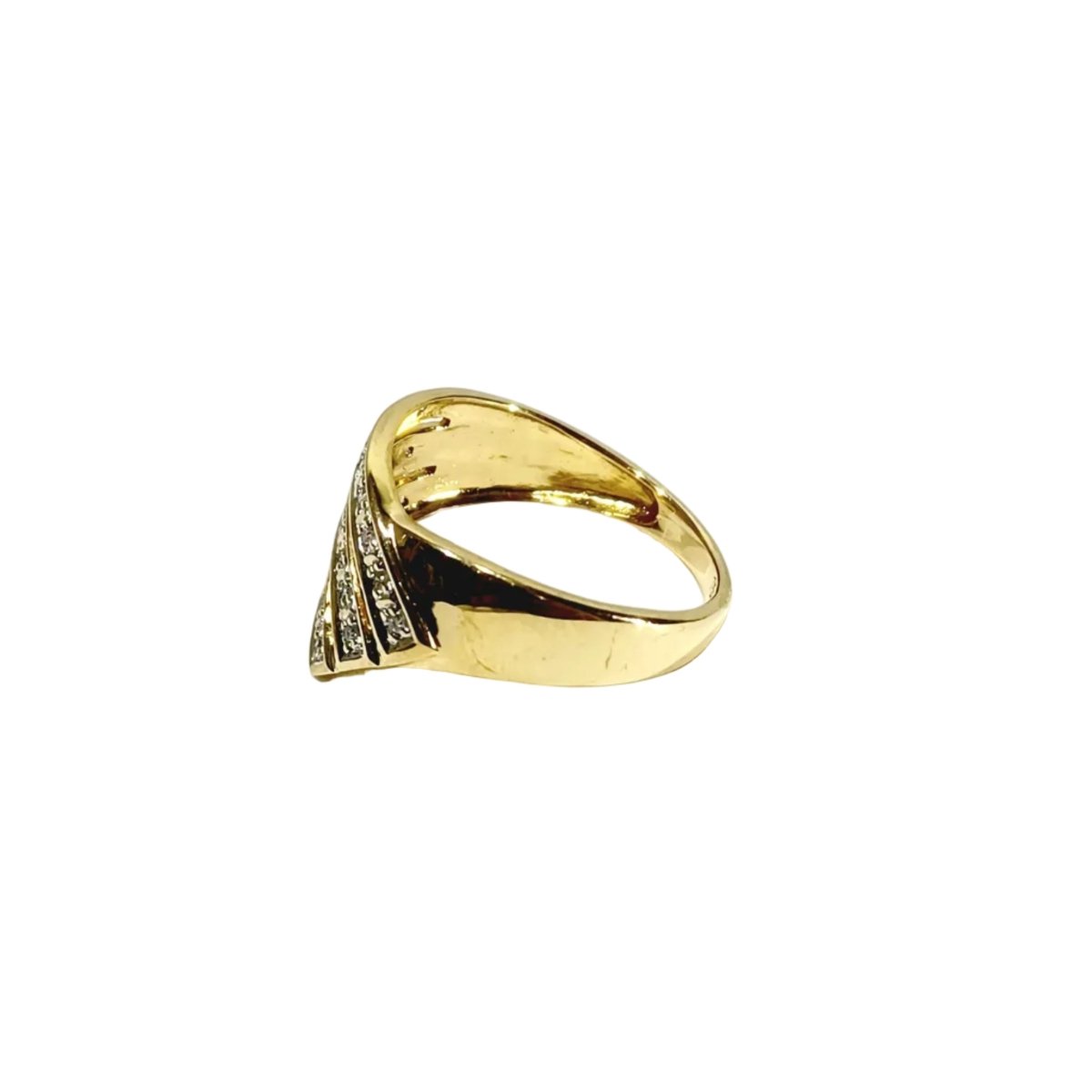 Bague en or jaune et diamants - Castafiore