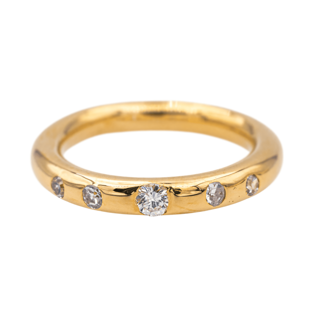 Bague en or jaune et diamants - Castafiore