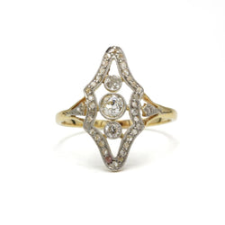 Bague en or jaune et diamants - Castafiore