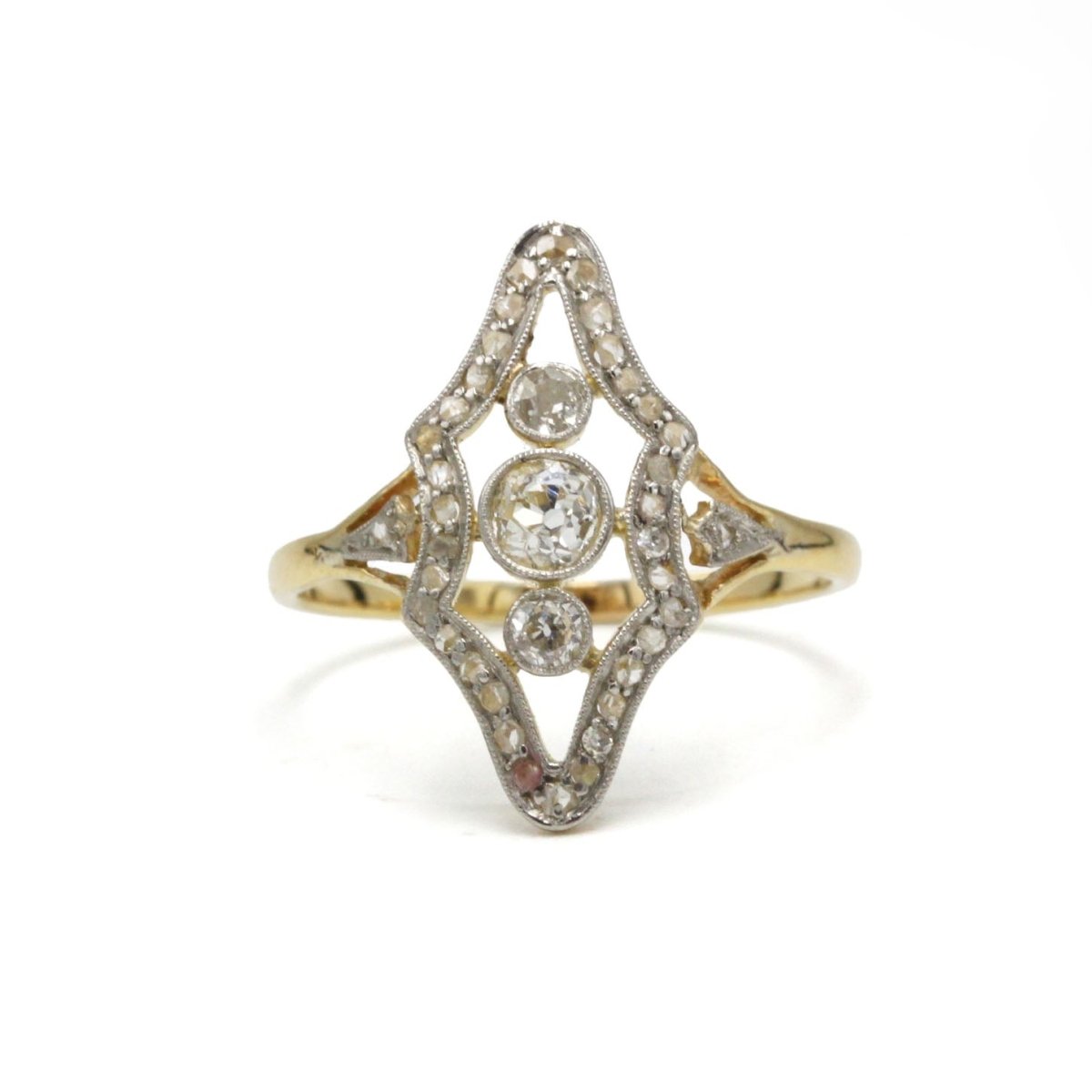 Bague en or jaune et diamants - Castafiore