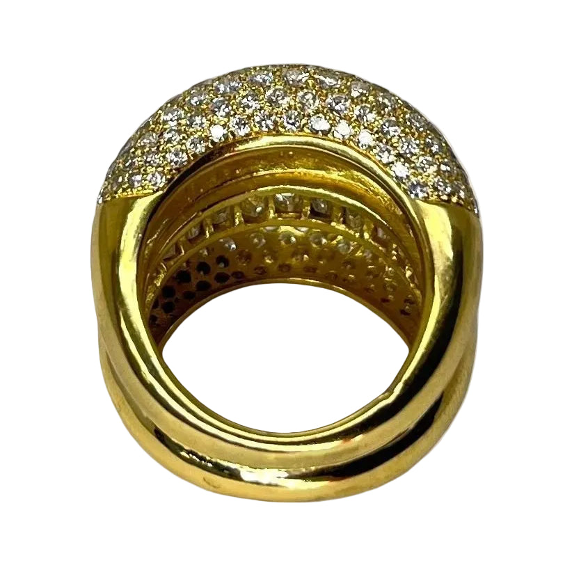 Bague en or jaune et diamants - Castafiore