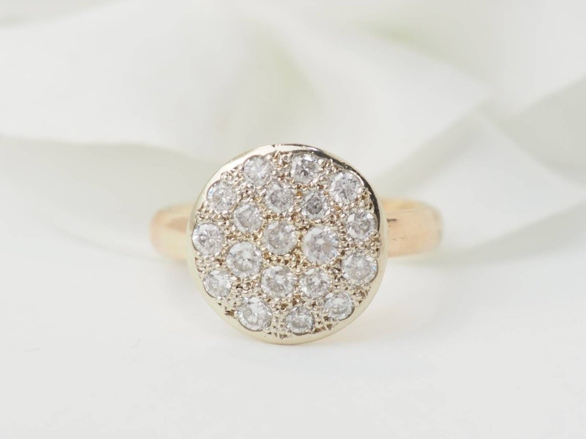 Bague en or jaune et diamants - Castafiore