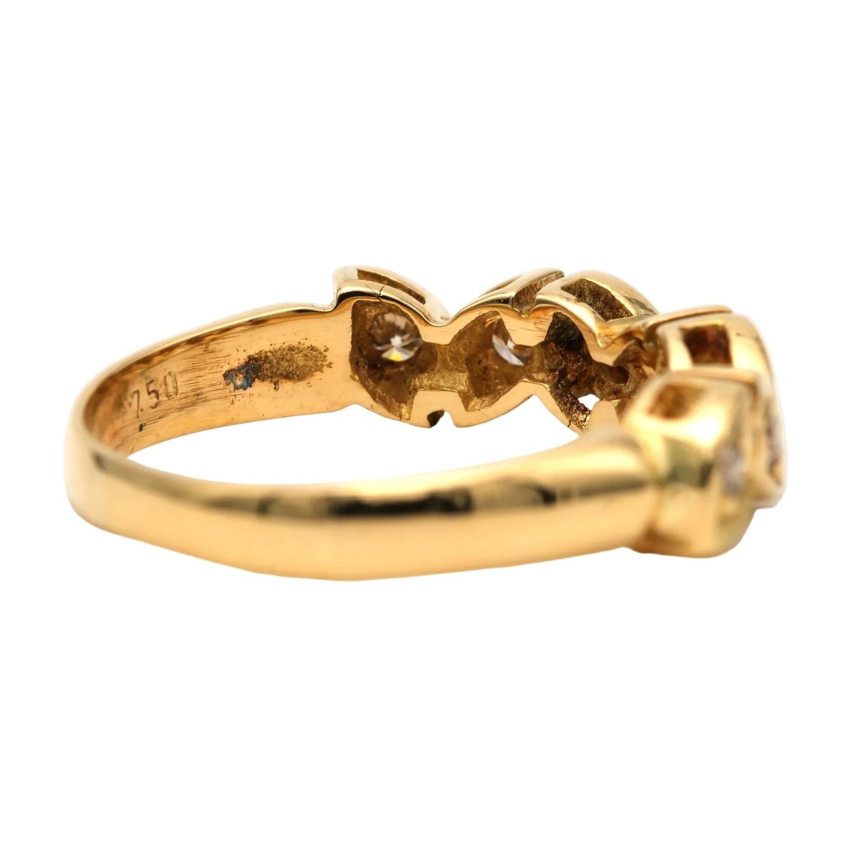 Ring at yellow gold and diamonds