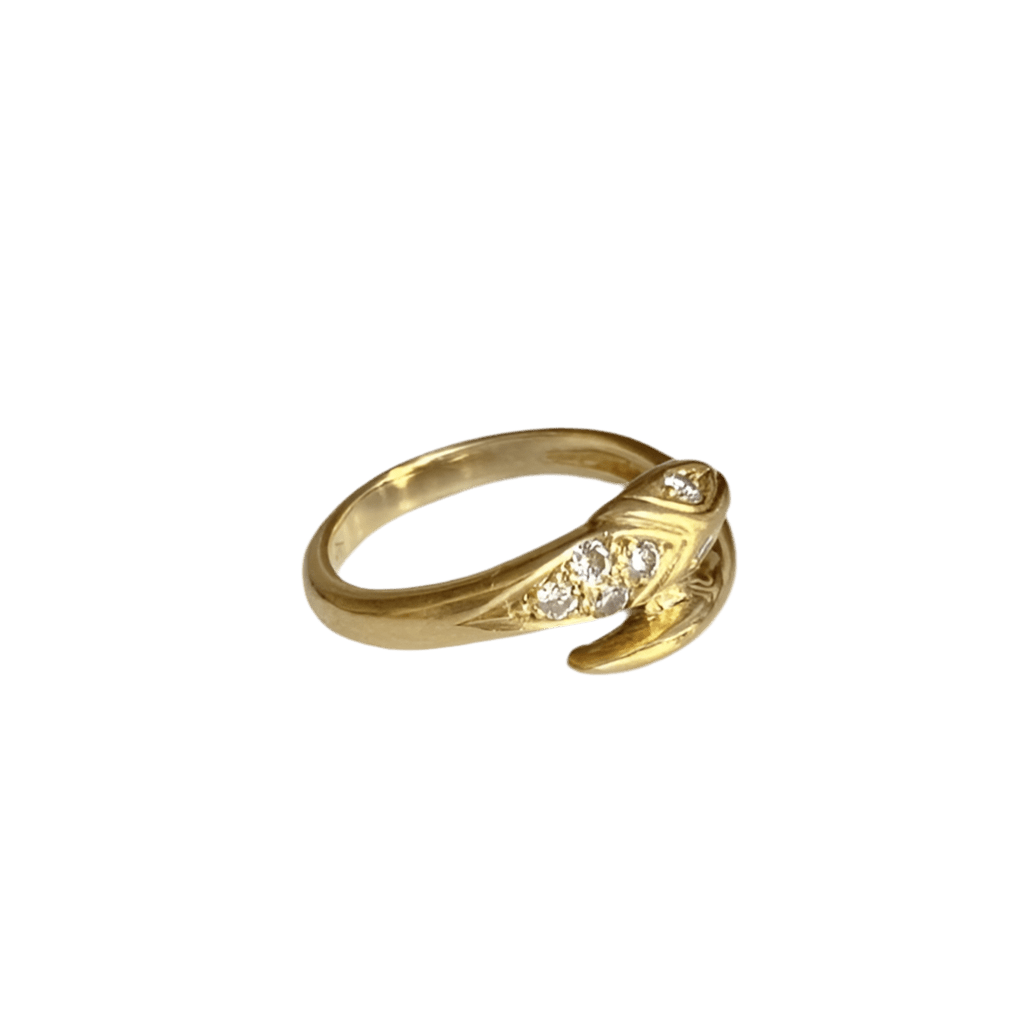Bague en or jaune et diamants - Castafiore